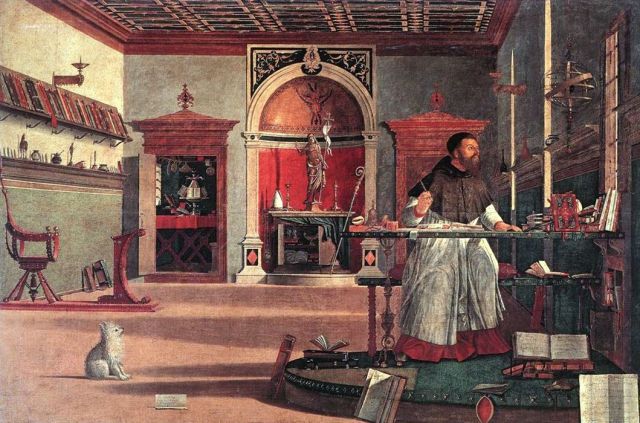 Sant'Agostino nel suo studiolo, V. Carpaccio, Scuola Dalmata (degli Schiavoni) , Venezia, 1502
